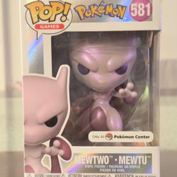Funko Pop Mewtwo #581 Pearlescent Pokemon Center Exclusive