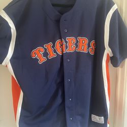 NWT Dynasty Mens Navy Blue Detroit Tigers Baseball-MLB Jersey Size XL