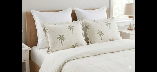 Waverly Full Queen Matelasse Quilt & 2 Shams 84x96 Embroidered 100% Cotton