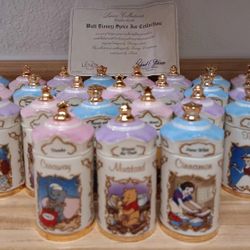 NIP ALL 24 Lenox 1995 Walt Disney Spice Jar Collection W/ COA!!