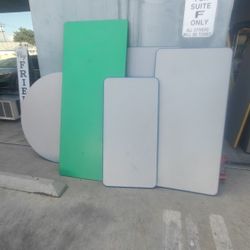 children's tables one six-footer  3. 5:foot and to round table