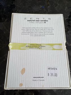 Zents Natural Wax candle Oolong