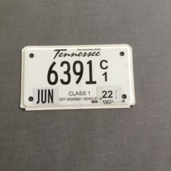 Tennessee License Plate