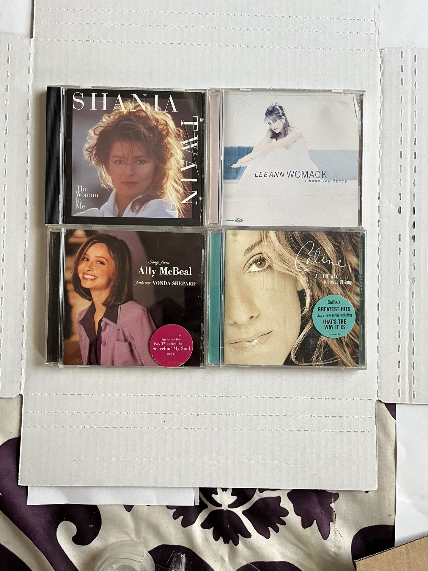 4 CD’s - Shania Twain/Celine Dion/Lee Ann Womack/Vonda Shepard 