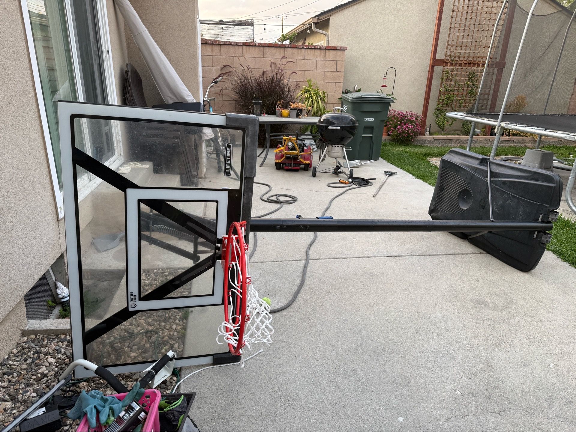 Lifetime basketball hoop court
