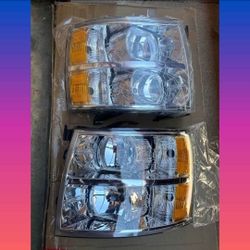 07-14 Chevy Silverado & HD Models Headlights Faros Calaveras Micas Luces Lamps