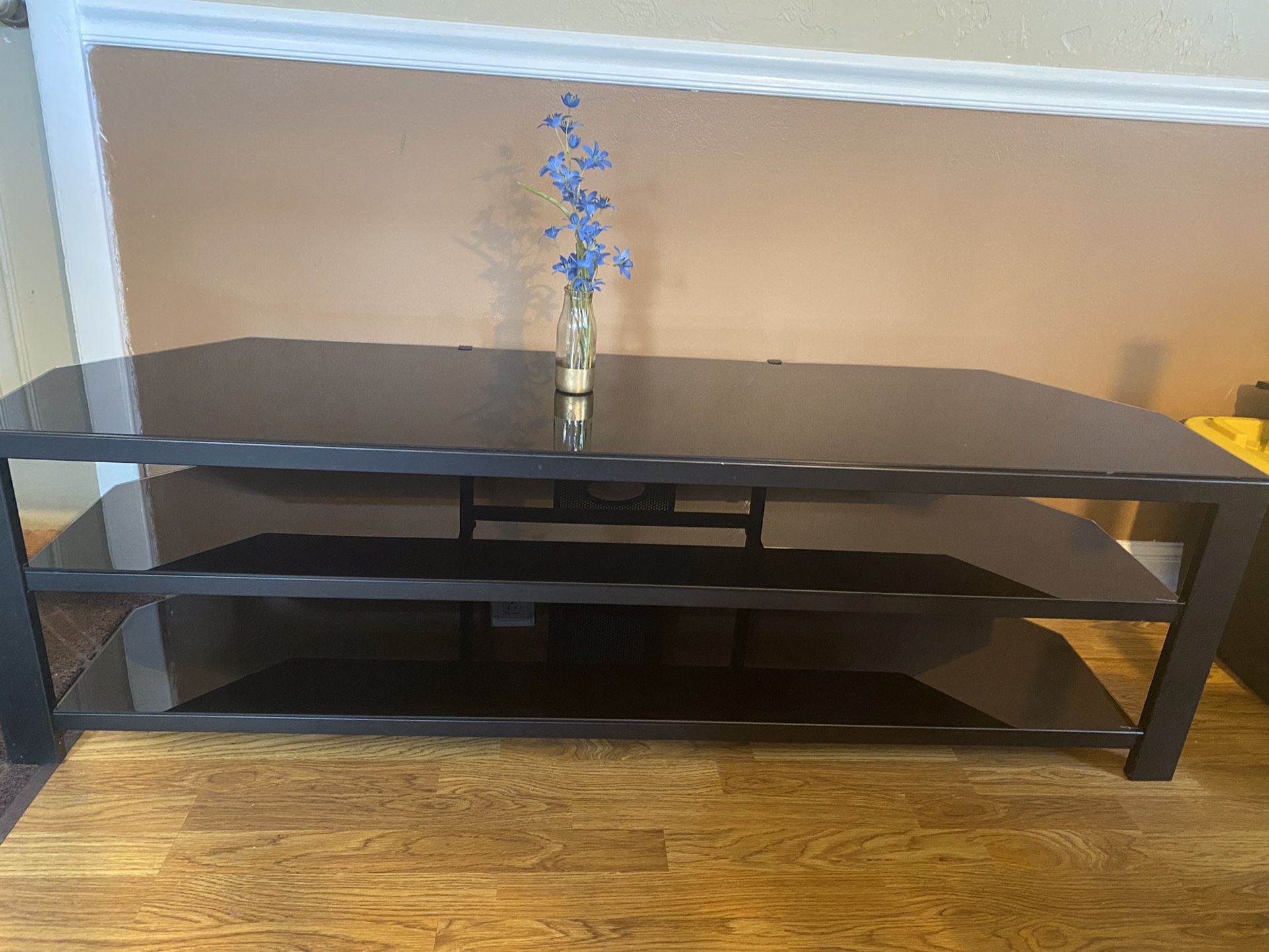 Glass Shelves TV Stand