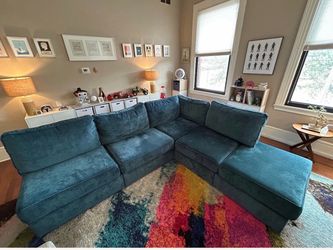 Lovesac mediterranean corded velvet covers