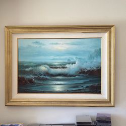 Keith Lay Ton Artwork Framed Oil Canvas