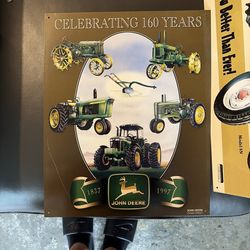John Deere Tractors Tin 16" × 13" Metal Sign Celebrating 160 Years 1(contact info removed)