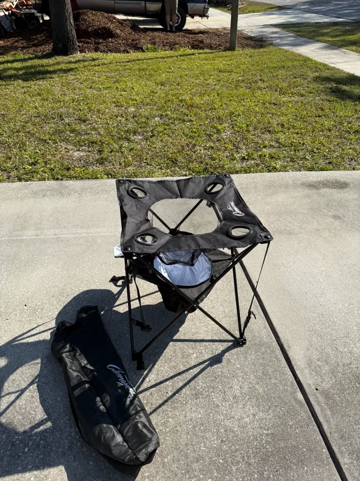 Portable Camping Picnic Snack Table With Cooler
