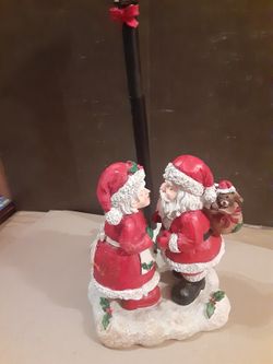 Paper Towel Holder Mr. & Mrs. Claus