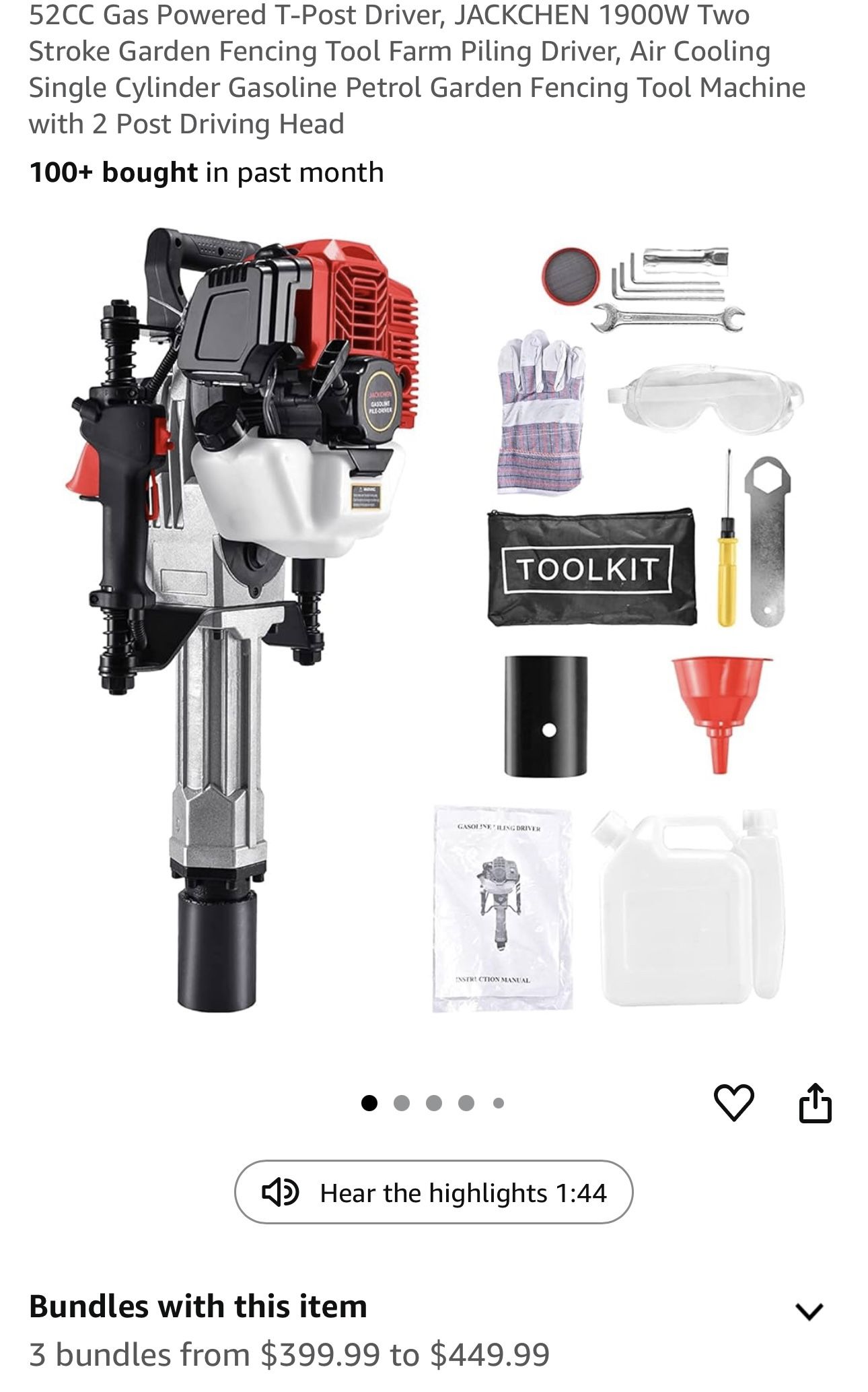 Gas Power Pole Drill