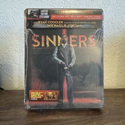 Sinners 4k Steelbook - Limited Edition 4K UHD/Blu-ray/Digital Brand New