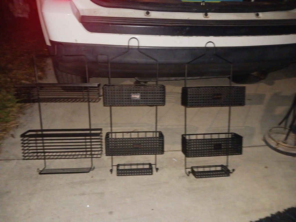 3 New Black Metal Made Shower Caddys 8 Each Paid 26 Each