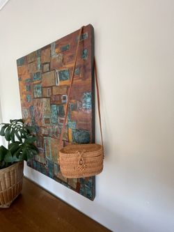  Wicker/Rattan Crossbody Purse