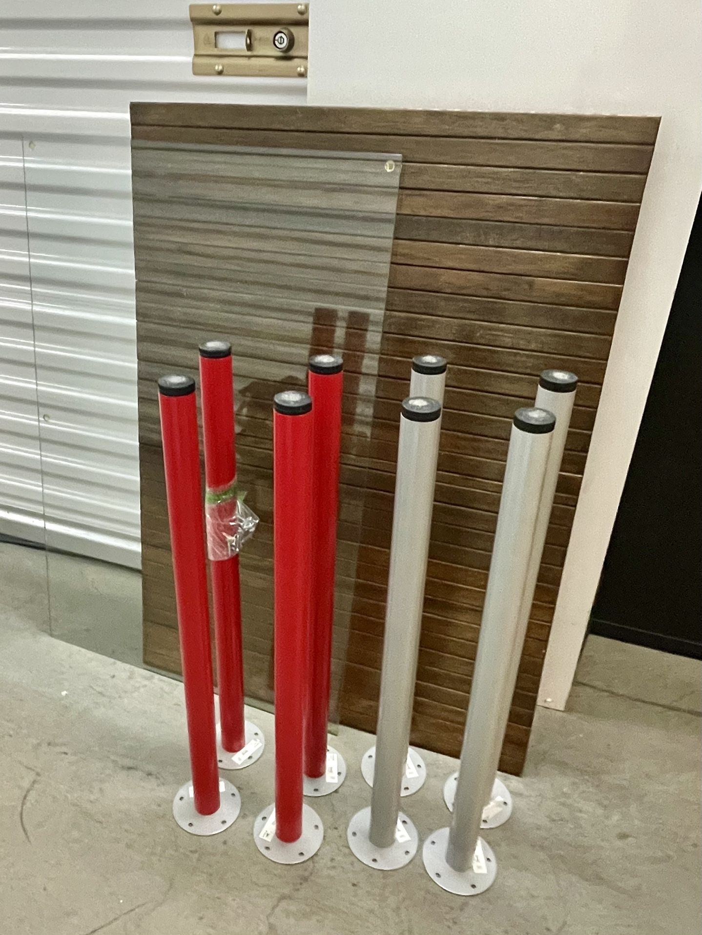 Double Table Top (wood/glass) & Exchangeable Legs