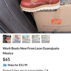 Work Boots New From Leon Guanajuato Mexico NO STEEL TOE 