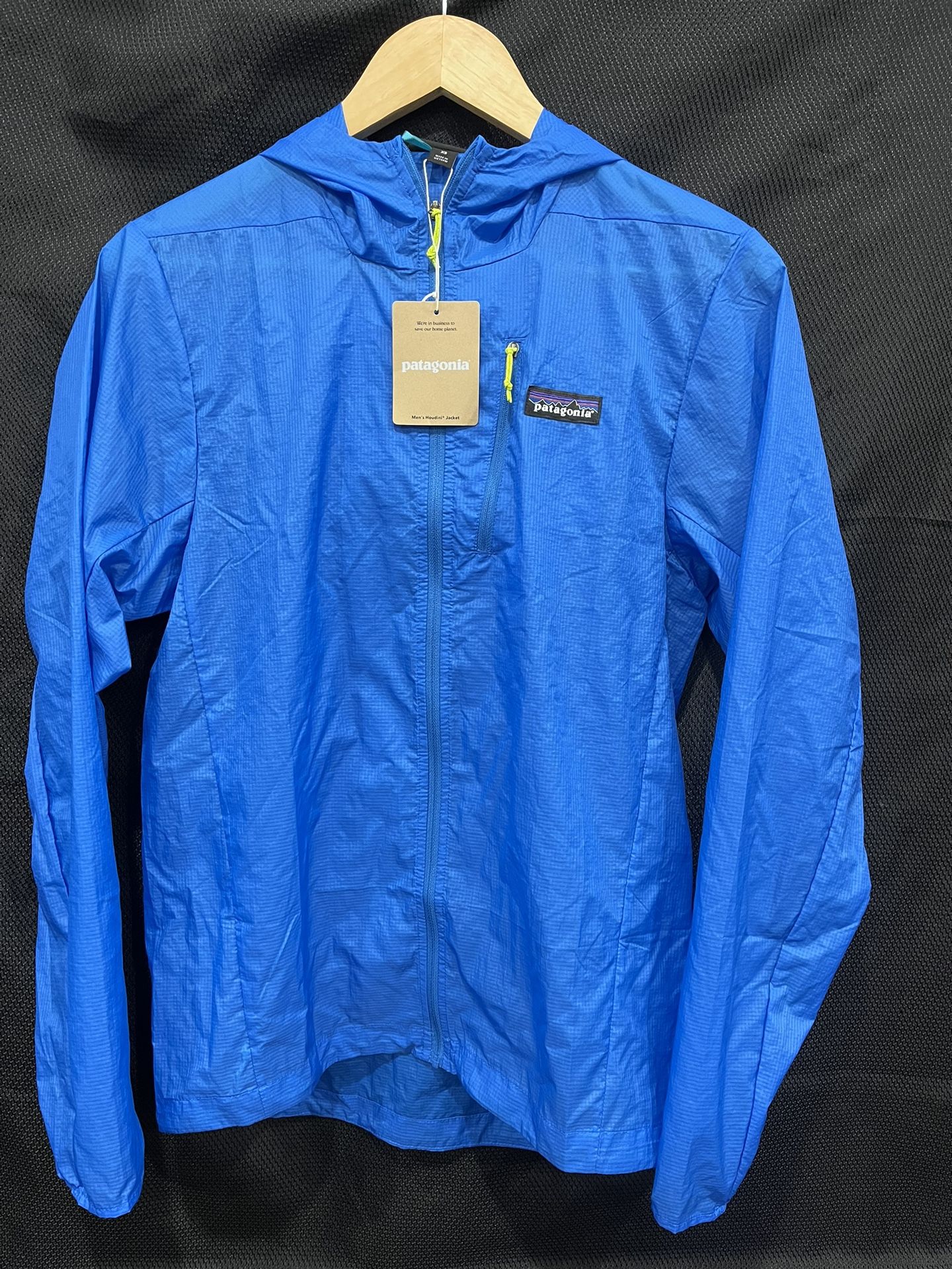 Patagonia Men's Houdini Jacket XS Vessel Blue Lightweight Patagonia Men's Houdini Jacket XS Vessel Blue Lightweight