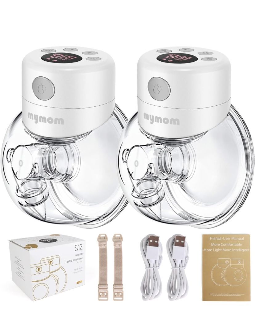 MyMom Double Wearable Breast Pump,Electric Hands Free Breast Pumps with 2 Modes,