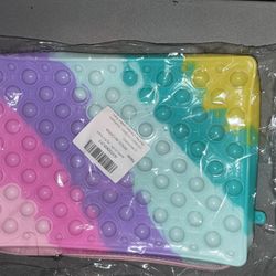 Fidget Pop It Pencil Case Zipper Pouch New Multicolor Back To School