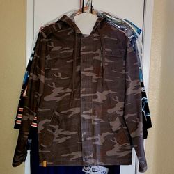 Ocean Current  Front Zip Hoodie SM