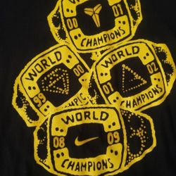 Kobe Bryant Lakers Nike Zoom 4 Rings Shirt 2xl