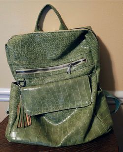 Green Backpack Purse