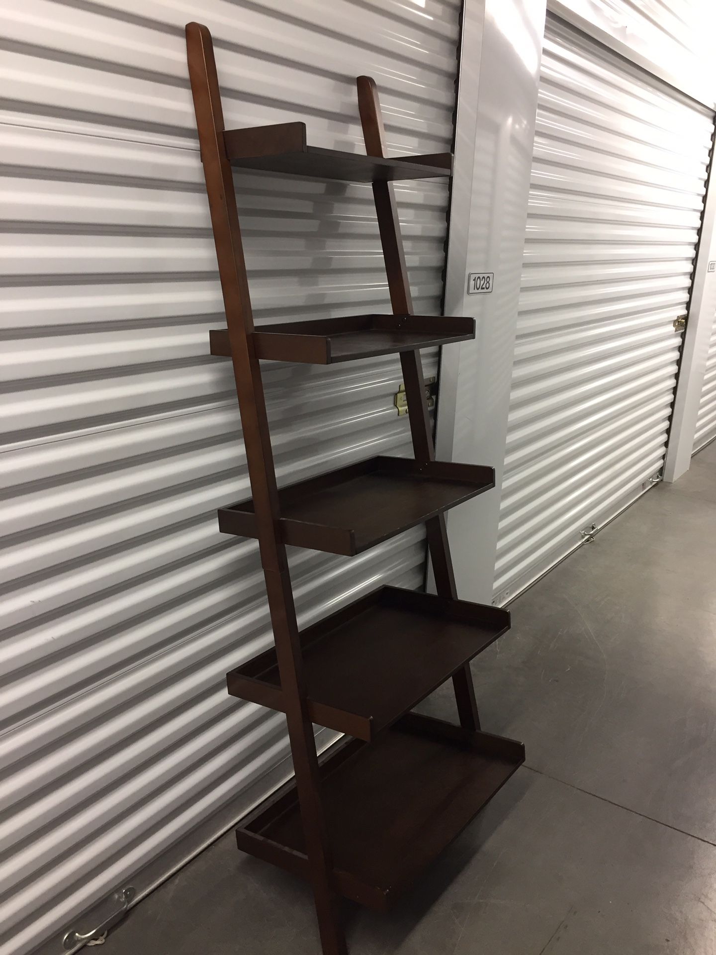 allen + roth Java Wood 5Shelf Ladder Bookcase Model WSL5LSF for Sale
