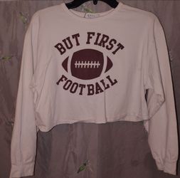 Gaze Long Sleeve "Butt First Football" Long Sleeve Crop Top ( M 8-10)