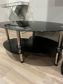 Glass coffee table