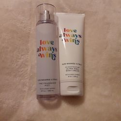 BATH & BODY WORKS SET LOVE ALWAYS WINS