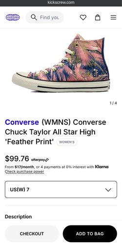 Converse Chuck Taylor All Star High "Feather Print" (Model Number: 559863C)