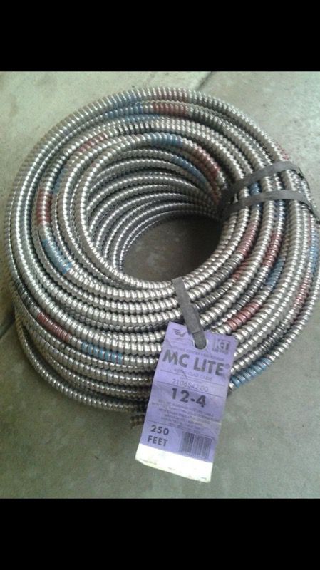 Check out this Electrical wire 12/4, 12/3, 12/2 gauge X 250ft. MC Lite Wire flex cable brand new