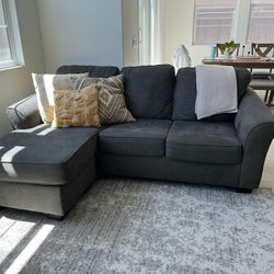 Gray Sectional Couch - Lightly Used $250 OBO