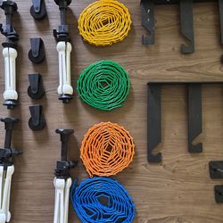 Backdrop Wall Mount 4 Roller Backdrop Holder Manual Photo Background Support System Ceiling Holder Including 2 x Four-Fold Hooks