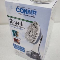 Brand New, Conair 2-in-1 Steamer & Iron with Gentle Temp, 