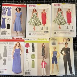 6 Simplicity and Burda Patterns Size 20-30