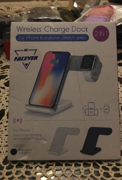 Wireless charger dock for iPhone 8 or above + each series