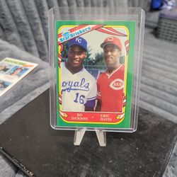 1987 Bo Jackson Rookie Star Stickers Checklist Baseball Card