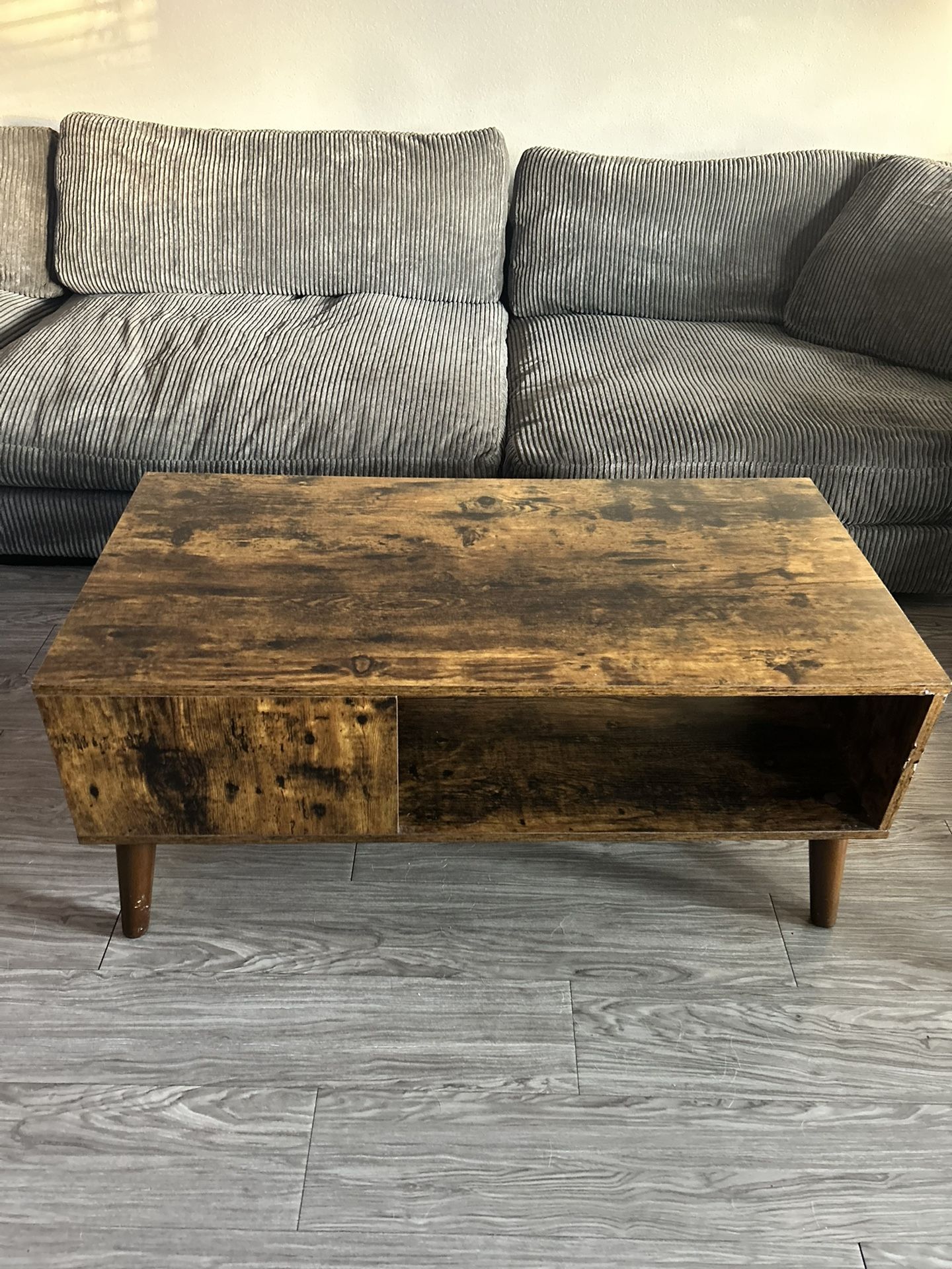 Wooden Coffee Table with Storage