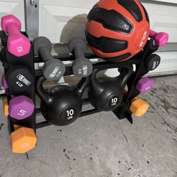 Weight Set With Stand  