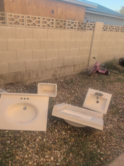 Bathroom granite sinks- lot of 3