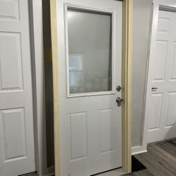 Half light Clear Glass Prehung Front Door 