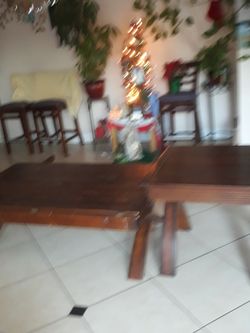 2 Wooden Tables