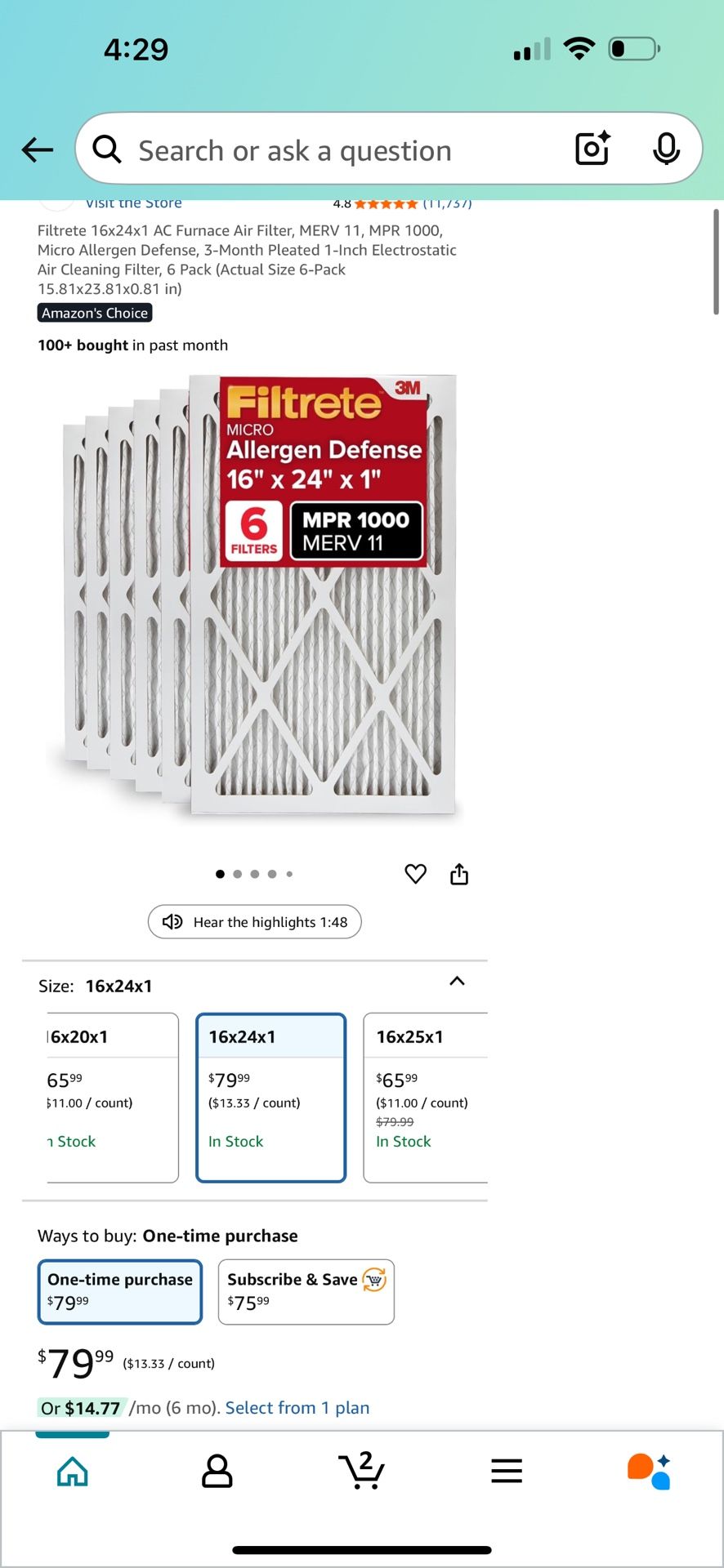 AC Furnace Air Filters