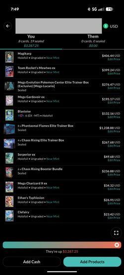Pokemon for sale/trade Phantasmal Flame Prismatic Evolution Singles collection