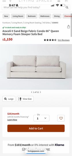 Living Spaces Couch