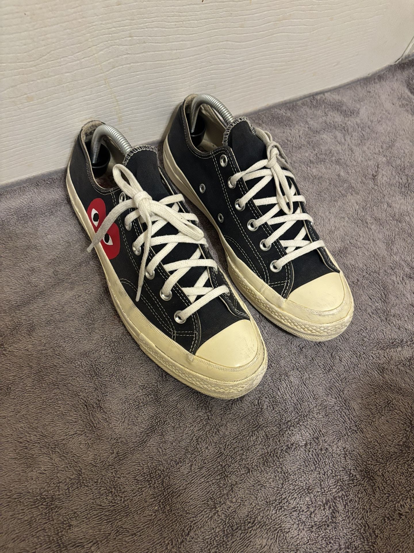 CDG Converse Low top Black Size 8 Mens