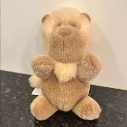 Vintage GUND Lion Brutus (8inch) Plush Toy Short Mane Light Brown 